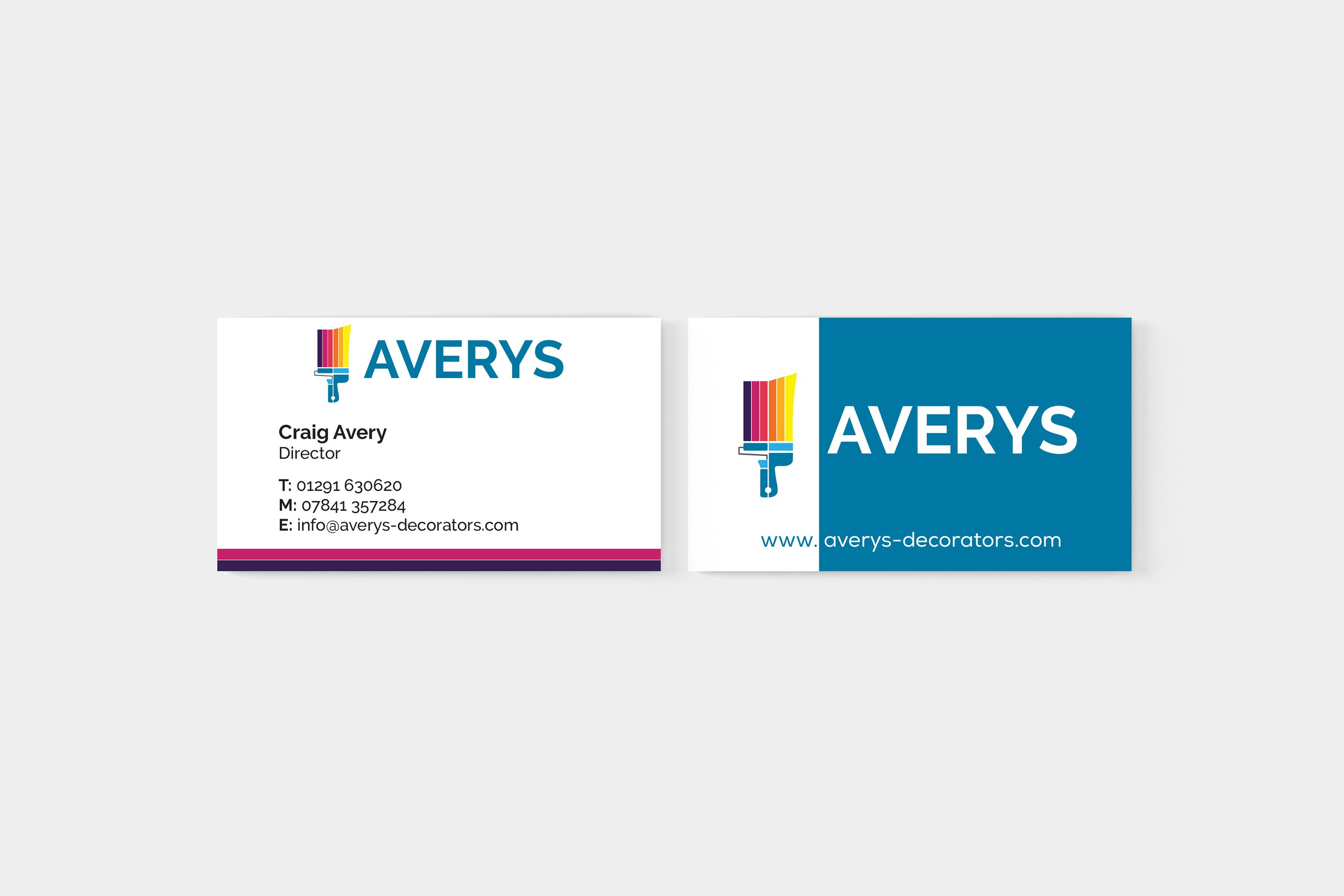 Averys Decorators Business Cards